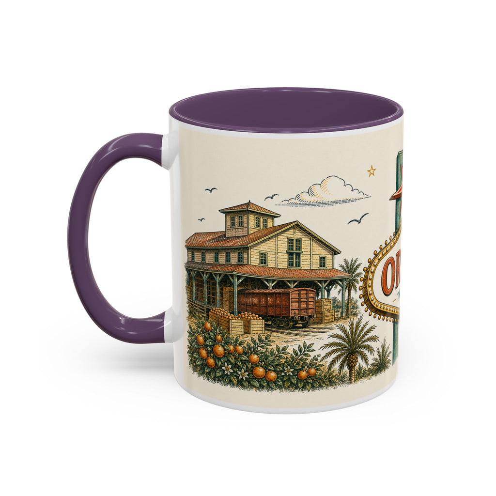 Orlando Coffee Mug | United States Travel Souvenir | Vintage Illustrated City Gift | 11 oz 15 oz Accent Mug