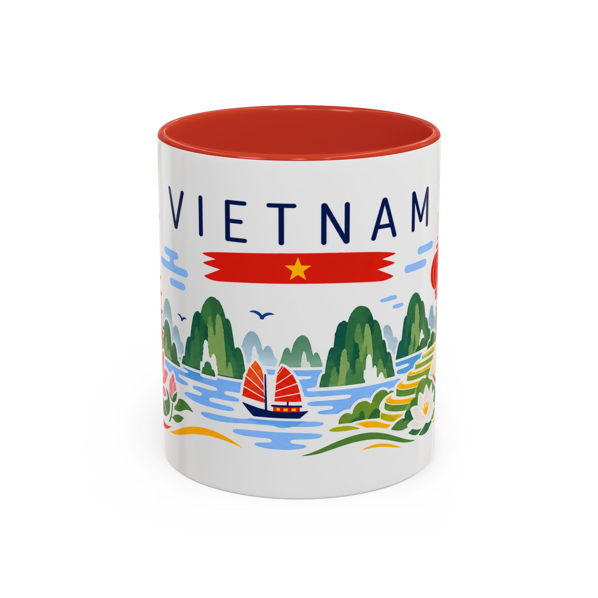 Vietnam Coffee Mug | Travel Souvenir Accent Mug | Country Gift Ceramic Cup 11oz 15oz