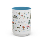 Los Angeles Christmas Mug | Watercolor City Souvenir | Ceramic Coffee Cup (11oz or 15oz)