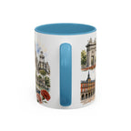 Madrid Coffee Mug | Spain Travel Souvenir | Vintage Illustrated City Gift | 11 oz 15 oz Accent Mug