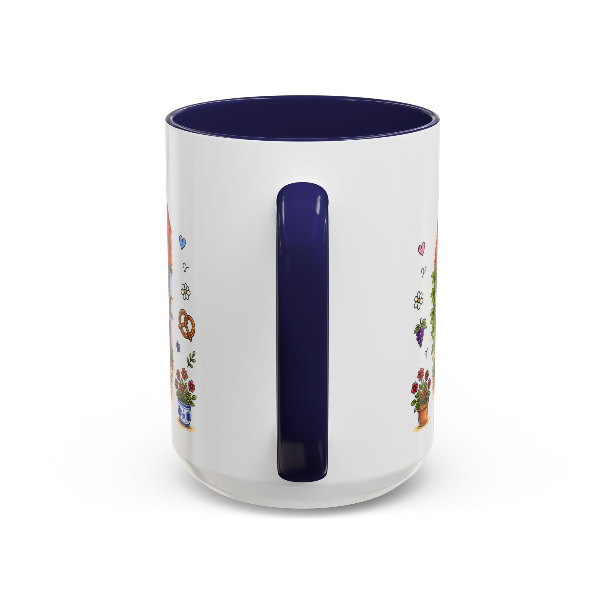 Rothenburg Illustrated Travel Mug | Germany Souvenir Accent Coffee Mug | 11oz 15oz Ceramic Cup