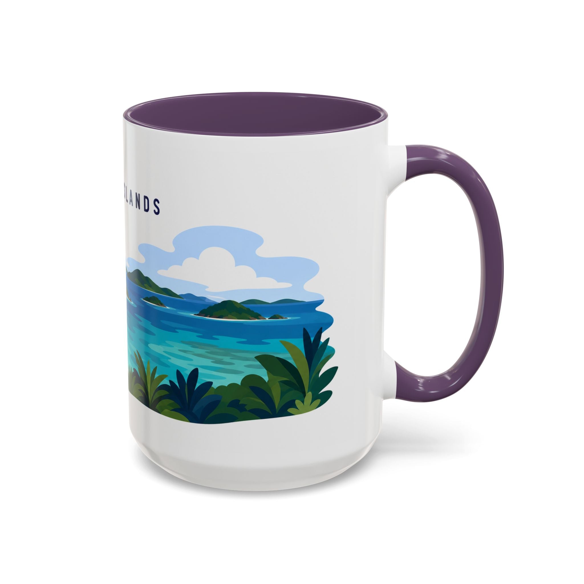 Virgin Islands National Park Coffee Mug | Solid Color Block Park Souvenir | 11oz 15oz Accent Mug