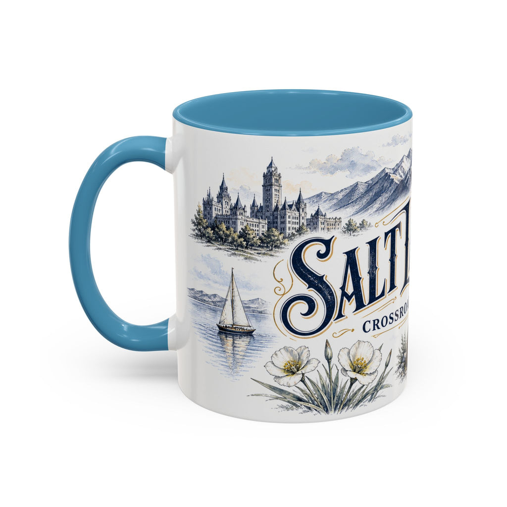 Salt Lake City Coffee Mug | United States Travel Souvenir | Vintage Illustrated City Gift | 11 oz 15 oz Accent Mug
