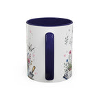 Thank You Teacher Coffee Mug | For Helping Me Grow Appreciation Gift | Accent Color Ceramic 11oz 15oz