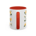 Hawaii Yellow hibiscus Mug, State Flower Floral Coffee Cup, 11oz Botanical Gift