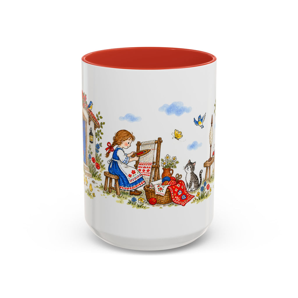 Spindle Shuttle and Needle Mug | Storybook Fairy Tale Accent Coffee Mug | EveryLegend
