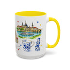 Dresden Illustrated Travel Mug | City Souvenir Accent Coffee Mug | 11oz 15oz Ceramic Cup