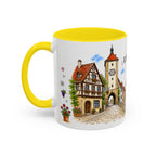 Rothenburg Illustrated Travel Mug | Germany Souvenir Accent Coffee Mug | 11oz 15oz Ceramic Cup