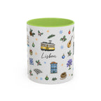 Lisbon Christmas Mug | Watercolor City Souvenir | Ceramic Coffee Cup 11oz 15oz