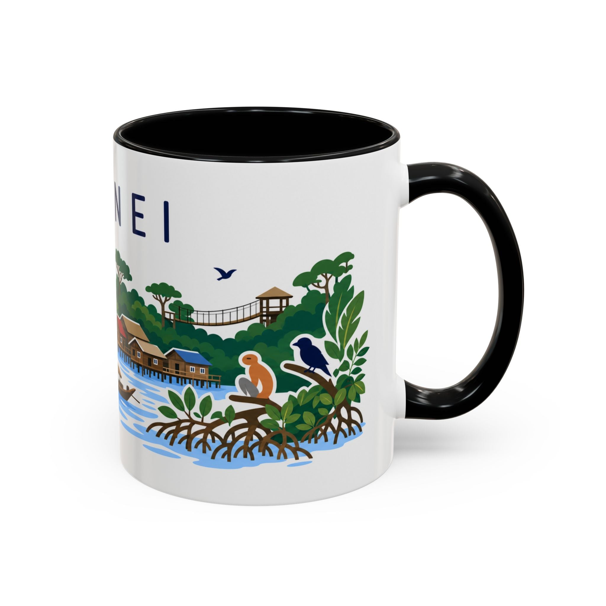 Brunei Coffee Mug | Travel Souvenir Accent Mug | Country Gift Ceramic Cup 11oz 15oz