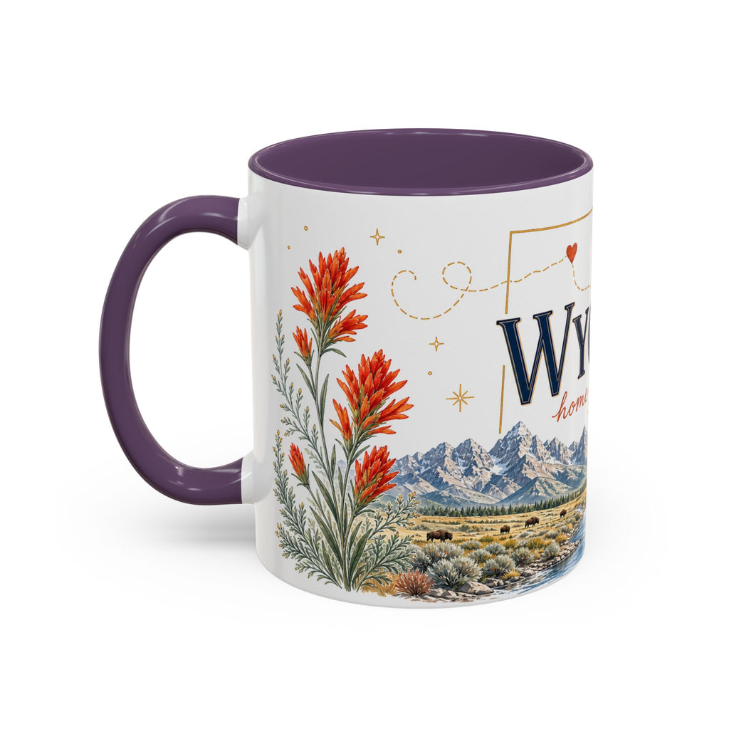 Wyoming Home State Mug | Moving Away Gift | Long Distance Friendship Coffee Cup | 11oz 15oz Accent Mug