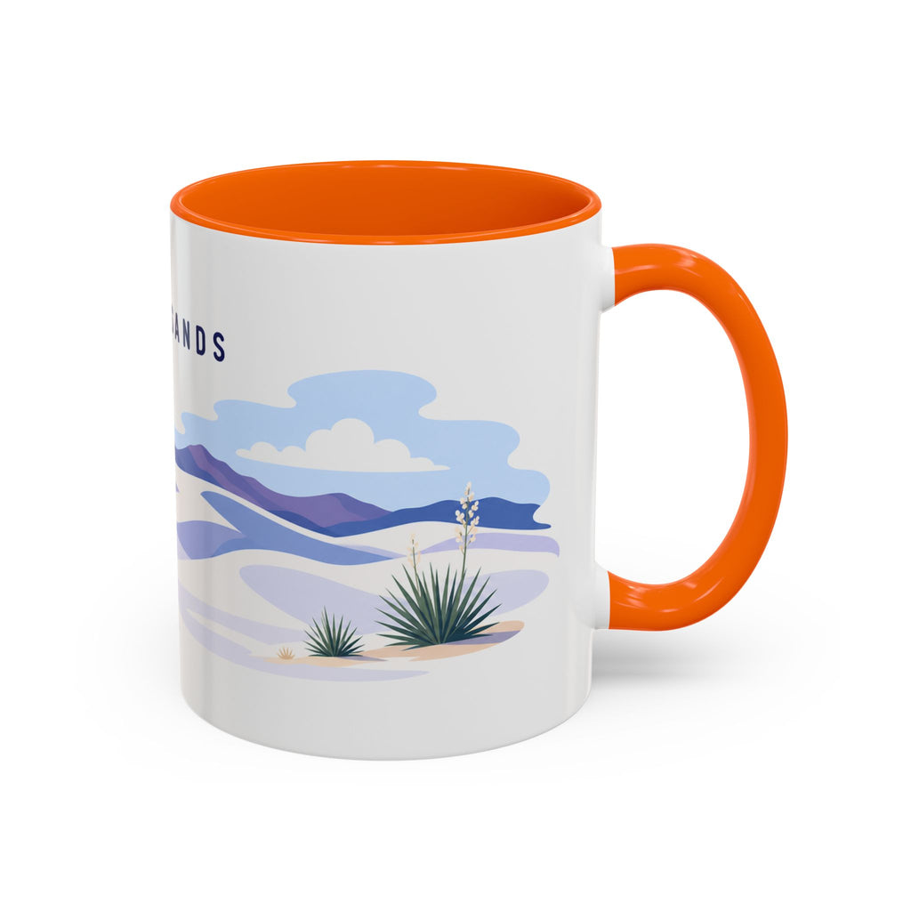 White Sands National Park Coffee Mug | Solid Color Block Park Souvenir | 11oz 15oz Accent Mug