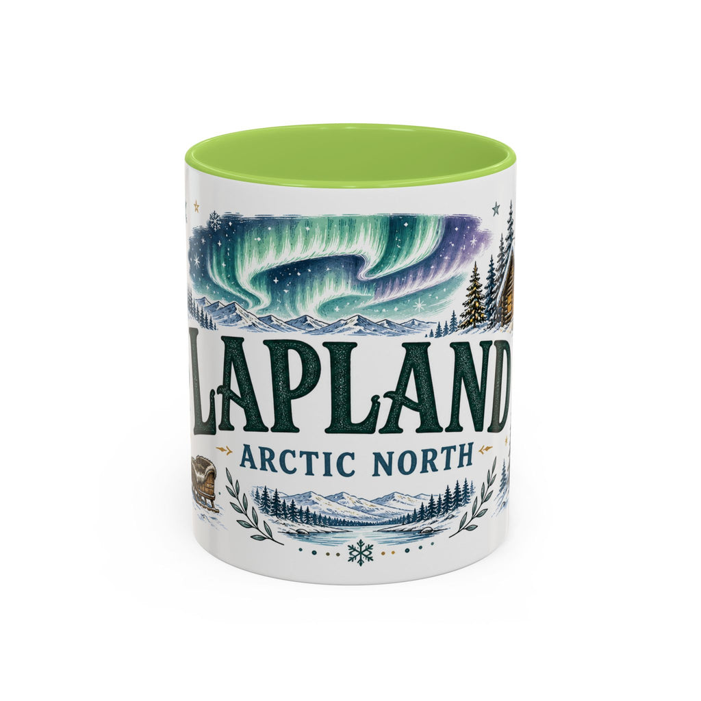 Lapland Coffee Mug | Travel Destination Souvenir Gift | Accent Color Ceramic 11oz 15oz