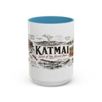 Katmai National Park Coffee Mug | Alaska Bear Watching Wildlife Gift | Accent Color Ceramic 11oz 15oz