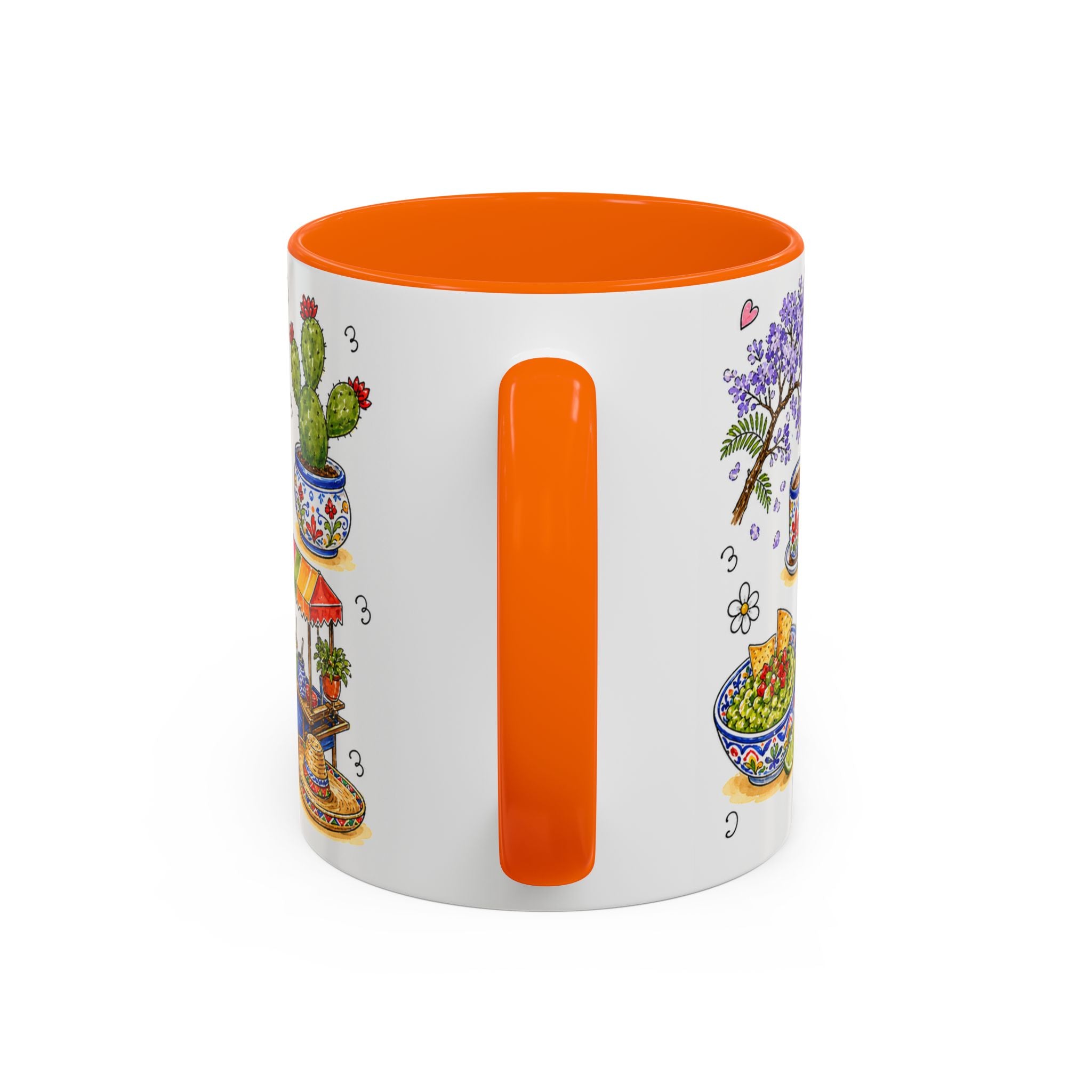 Mexico City Illustrated Travel Mug | City Souvenir Accent Coffee Mug | 11oz 15oz Ceramic Cup