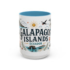 Galapagos Islands Coffee Mug | Travel Destination Souvenir Gift | Accent Color Ceramic 11oz 15oz