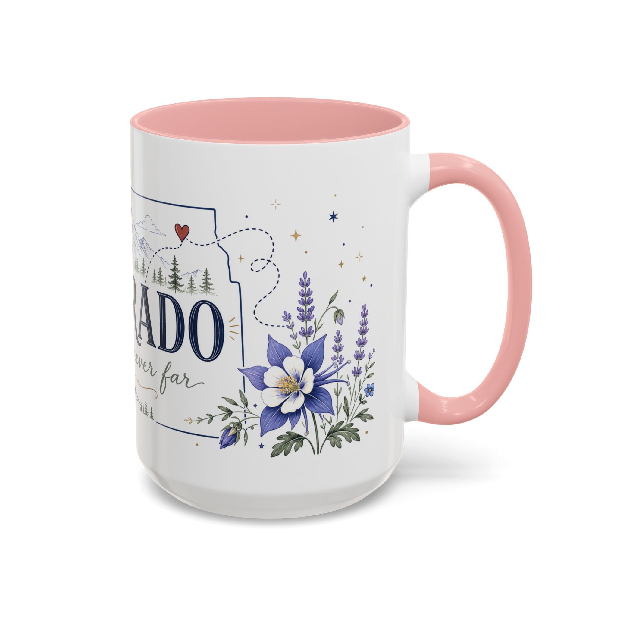 Colorado State Mug | Rocky Mountain Botanical Design | Moving Away Gift