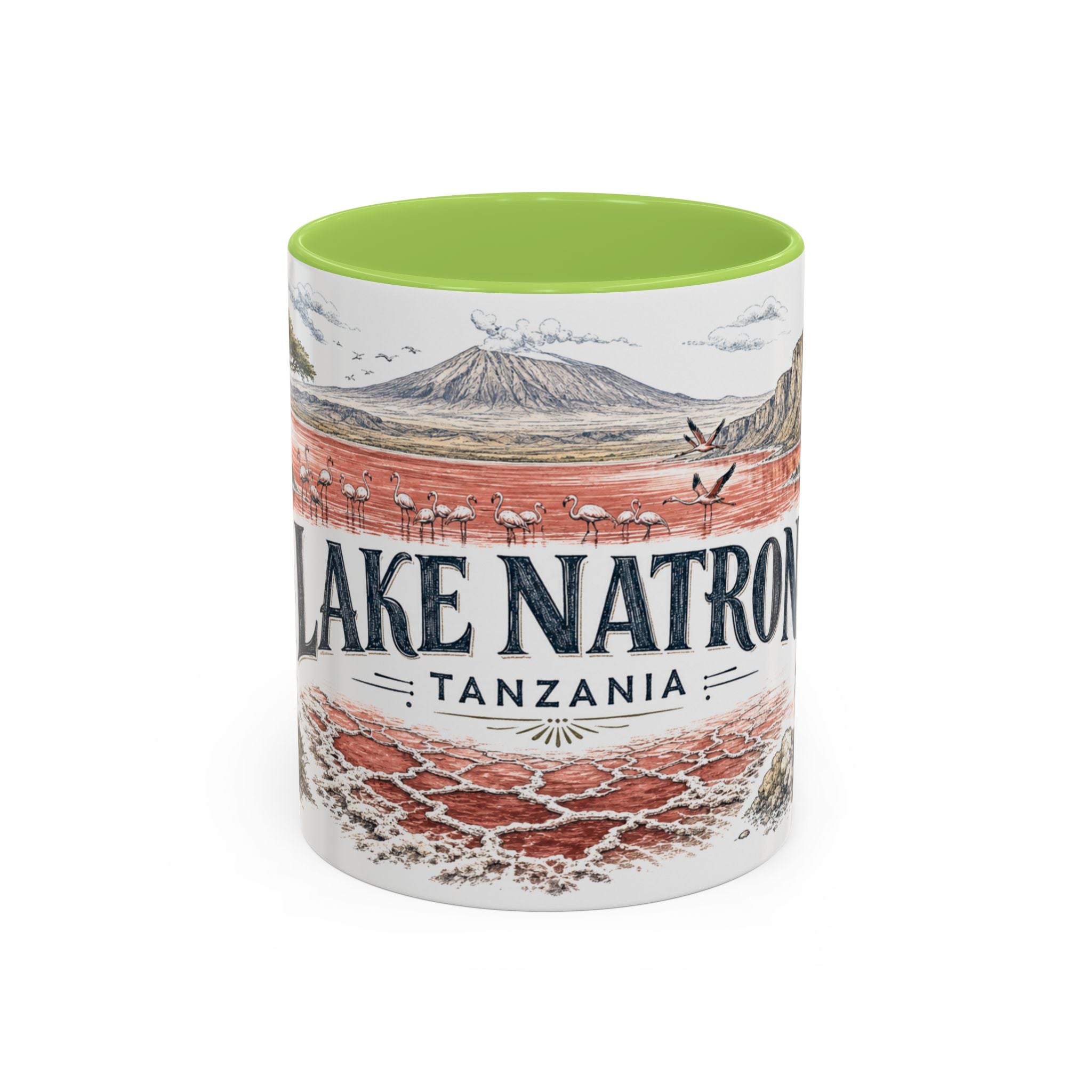 Lake Natron Mug, Tanzania Travel Souvenir, Bucket List Gift, Accent Ceramic Coffee Mug 11oz 15oz