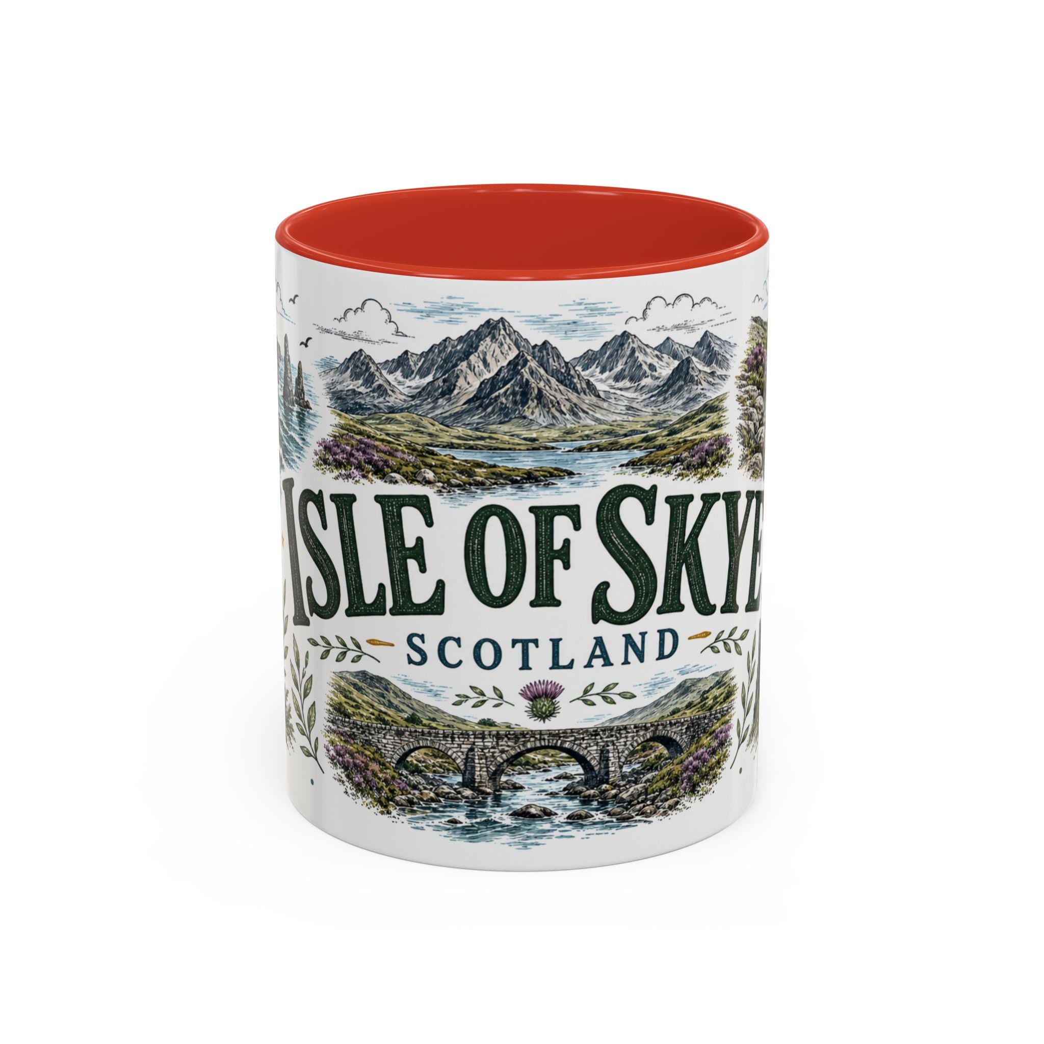 Isle of Skye Mug, Scotland Travel Souvenir, Bucket List Gift, Accent Ceramic Coffee Mug 11oz 15oz