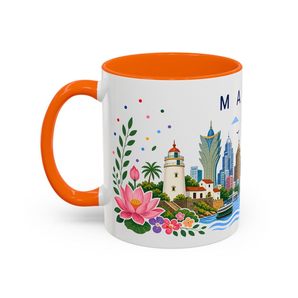Macau Coffee Mug | Travel Souvenir Accent Mug | Place Gift Ceramic Cup 11oz 15oz
