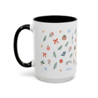 Seoul Christmas Mug | Watercolor Travel Souvenir | Holiday Gift | Accent Ceramic Coffee Cup 11oz 15oz