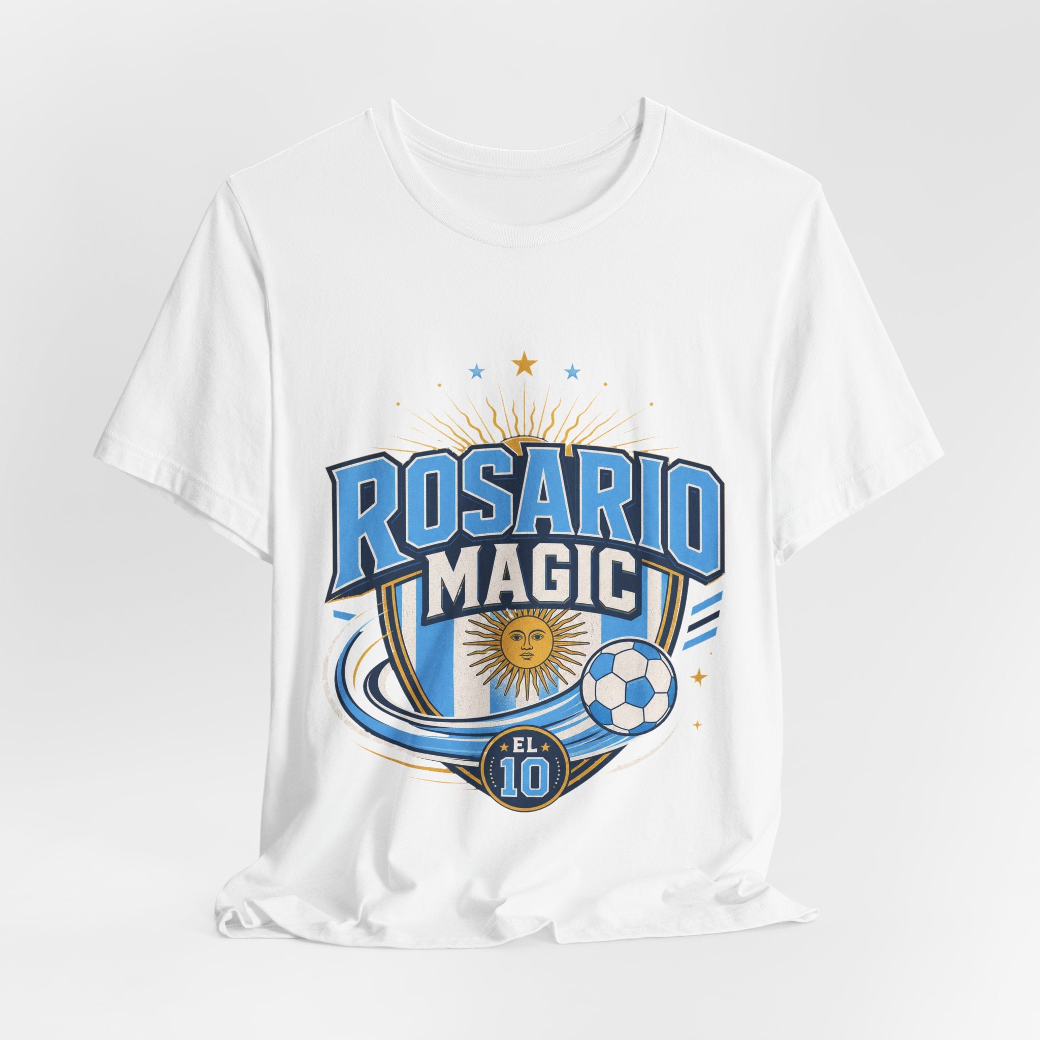 Rosario Magic No 10 Soccer T-Shirt | Argentina Fan Tee | Rosario Magic El 10 Soccer Supporter Shirt