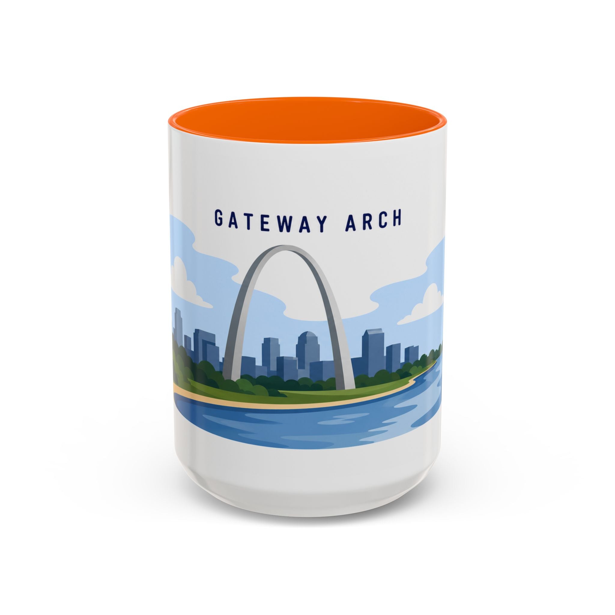 Gateway Arch National Park Coffee Mug | Solid Color Block Park Souvenir | 11oz 15oz Accent Mug