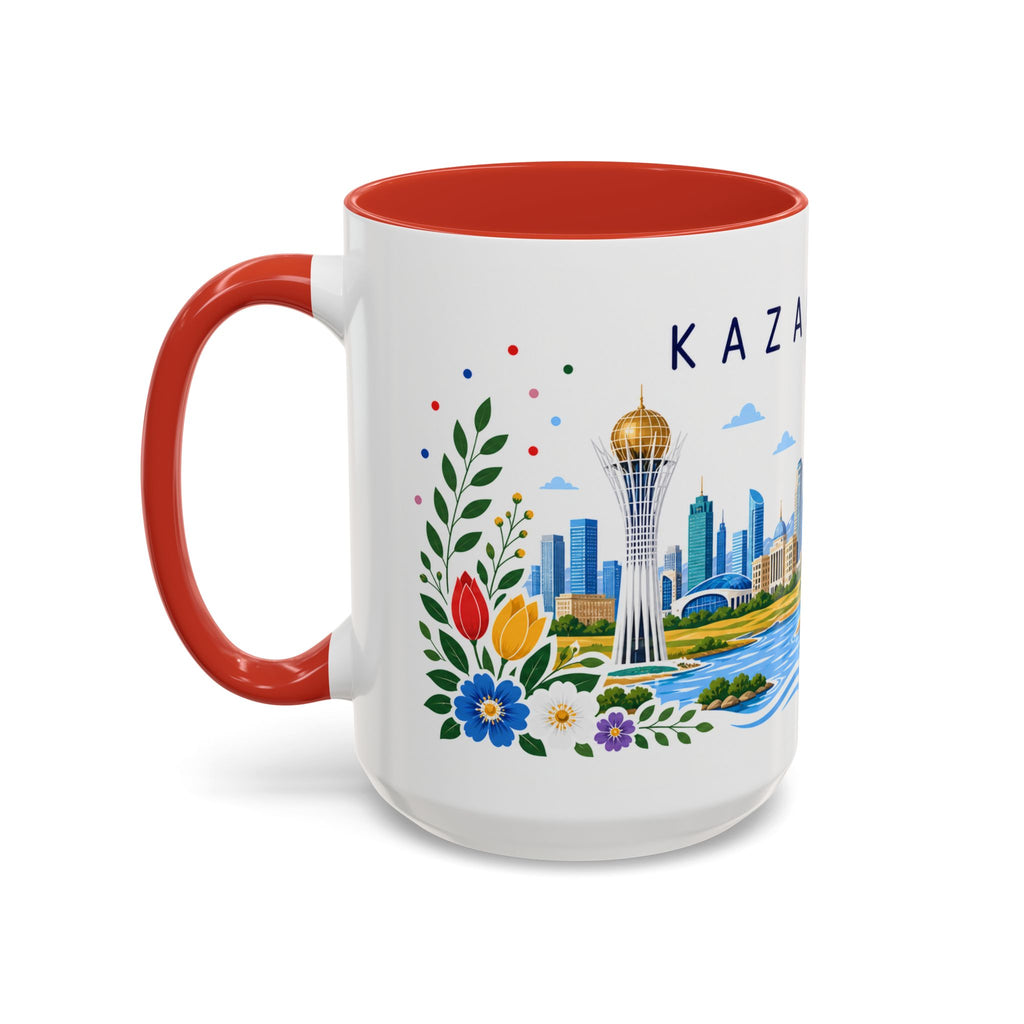 Kazakhstan Coffee Mug | Travel Souvenir Accent Mug | Place Gift Ceramic Cup 11oz 15oz