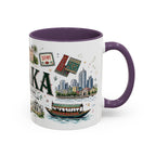 Dhaka Coffee Mug | Bangladesh Souvenir Travel Gift | Accent Color Ceramic 11oz 15oz