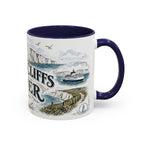 White Cliffs of Dover Mug, England Travel Souvenir, Bucket List Gift, Accent Ceramic Coffee Mug 11oz 15oz