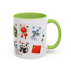 Beijing Coffee Mug | Postage Stamp Collage Mug | Travel Souvenir Accent Cup 11oz 15oz