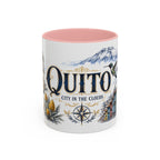 Quito Coffee Mug | Ecuador Travel Souvenir | Vintage Illustrated City Gift | 11 oz 15 oz Accent Mug