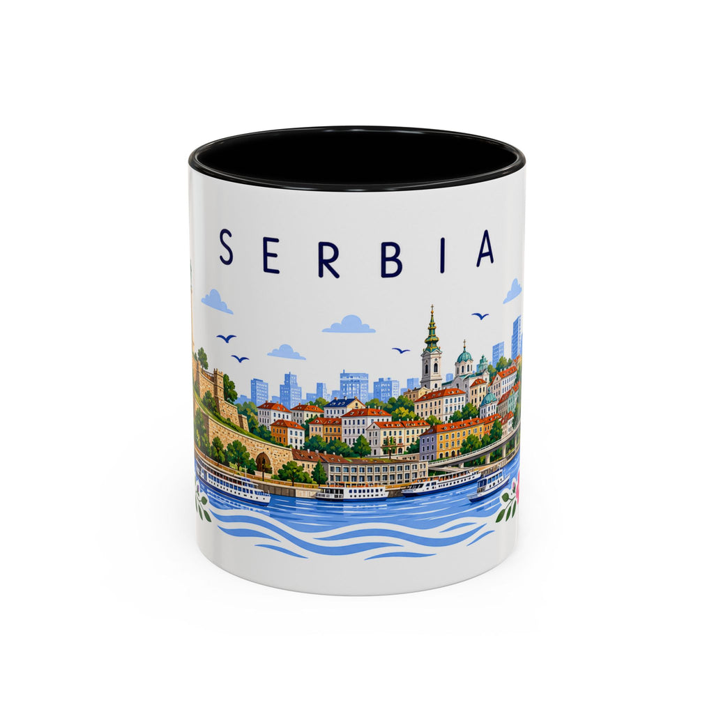 Serbia Coffee Mug | Travel Souvenir Accent Mug | Place Gift Ceramic Cup 11oz 15oz