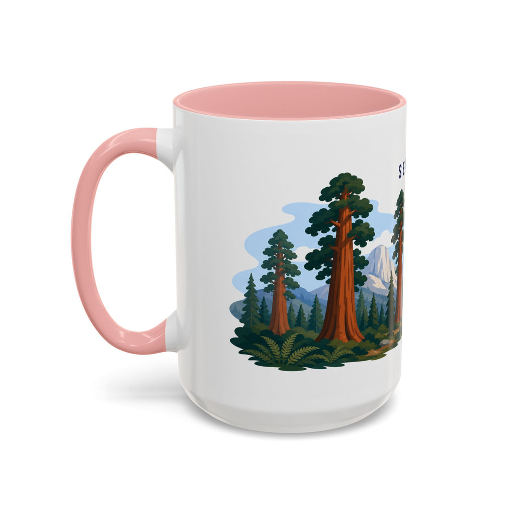 Sequoia National Park Coffee Mug | Solid Color Block Park Souvenir | 11oz 15oz Accent Mug