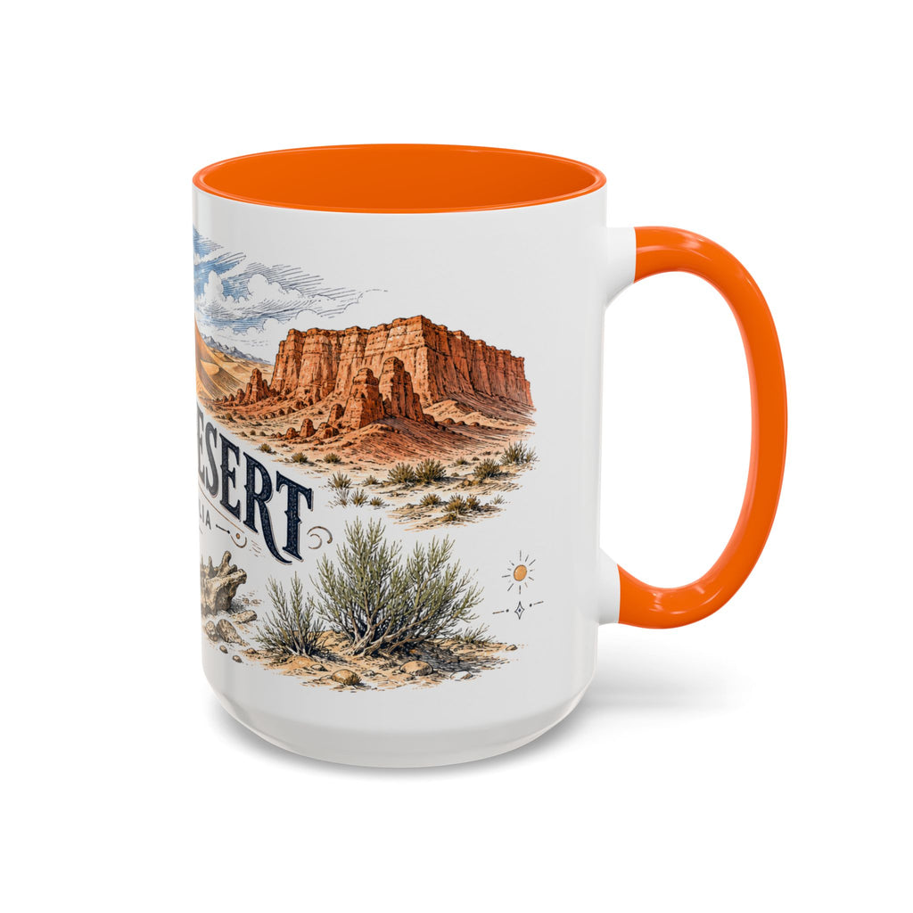 Gobi Desert Mug, Mongolia Travel Souvenir, Bucket List Gift, Accent Ceramic Coffee Mug 11oz 15oz