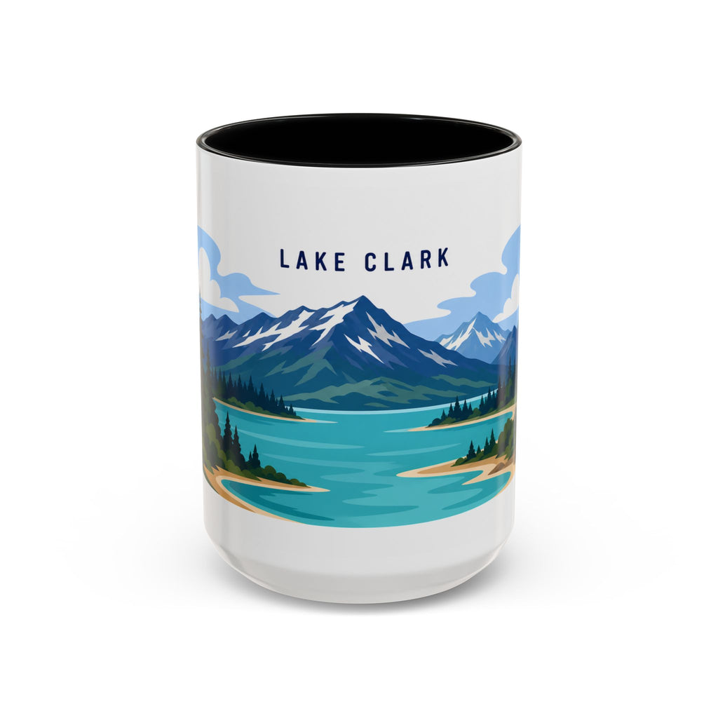 Lake Clark National Park Coffee Mug | Solid Color Block Park Souvenir | 11oz 15oz Accent Mug