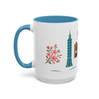 Taipei Coffee Mug | Taiwan Travel Souvenir | Porcelain Decal City Gift | 11oz 15oz Accent Mug