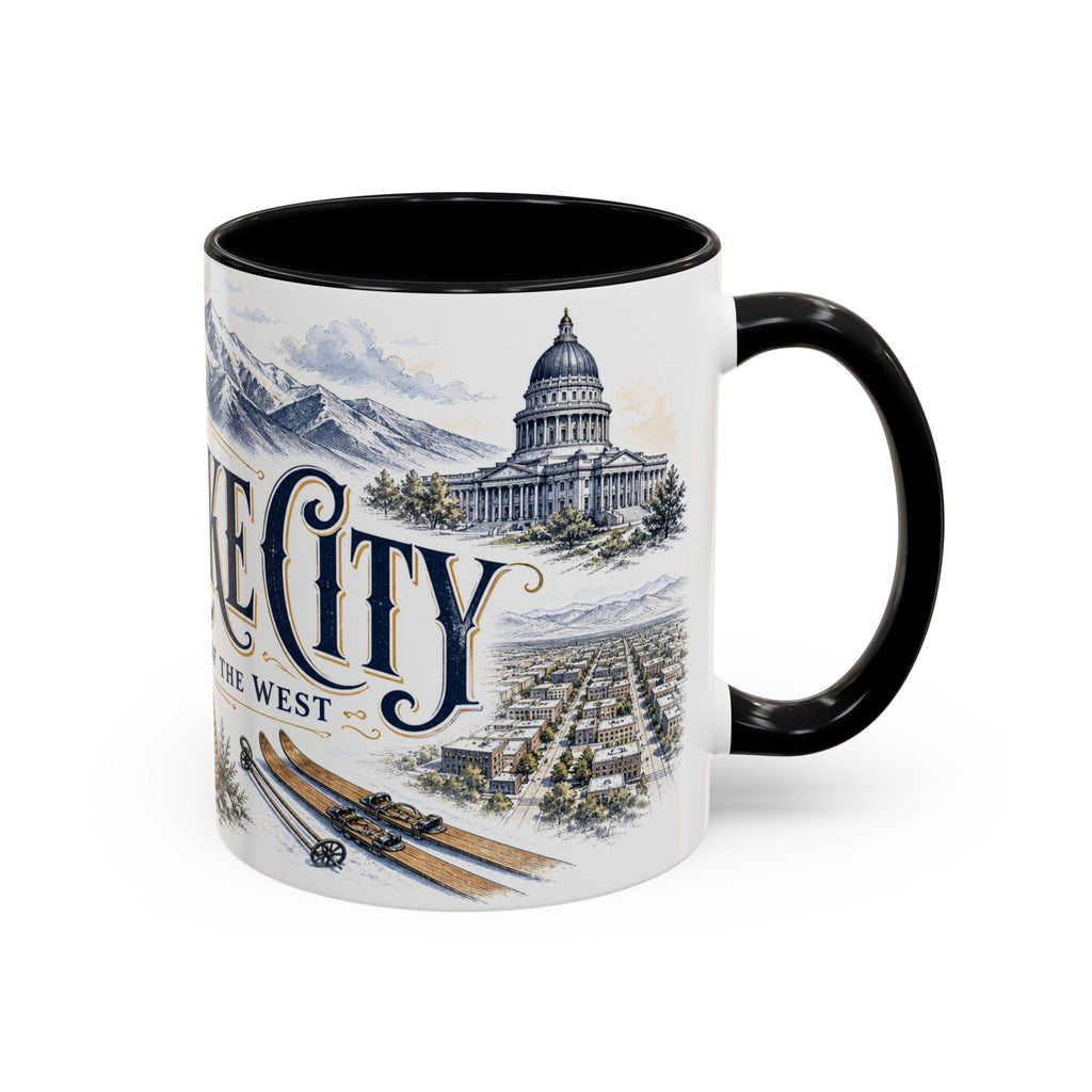 Salt Lake City Coffee Mug | United States Travel Souvenir | Vintage Illustrated City Gift | 11 oz 15 oz Accent Mug