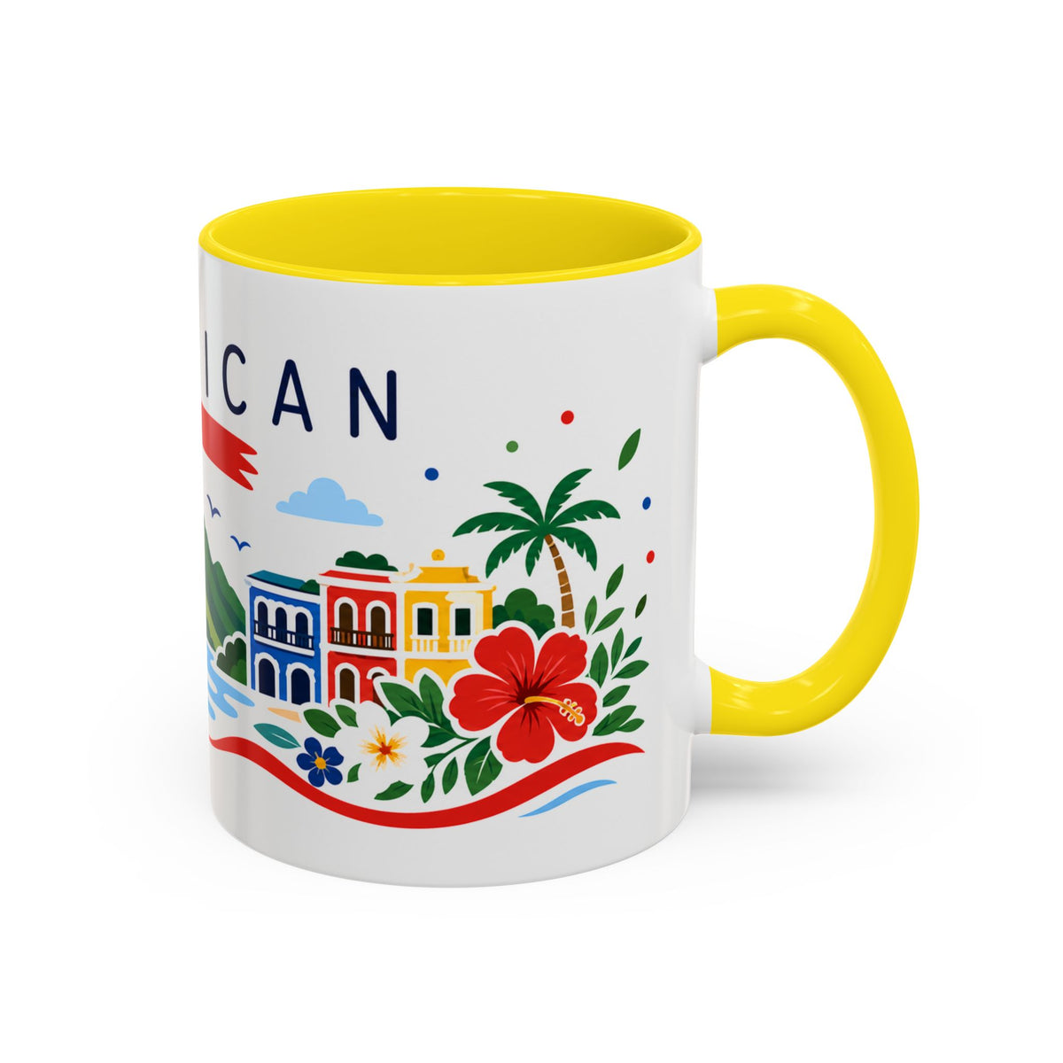 Dominican Republic Coffee Mug | Travel Souvenir Accent Mug | Country Gift Ceramic Cup 11oz 15oz