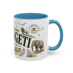 Serengeti Coffee Mug | Travel Destination Souvenir Gift | Accent Color Ceramic 11oz 15oz