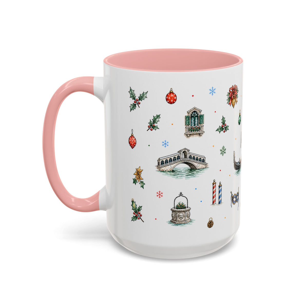 Venice Christmas Mug | Watercolor City Souvenir, Travel Memory Cup