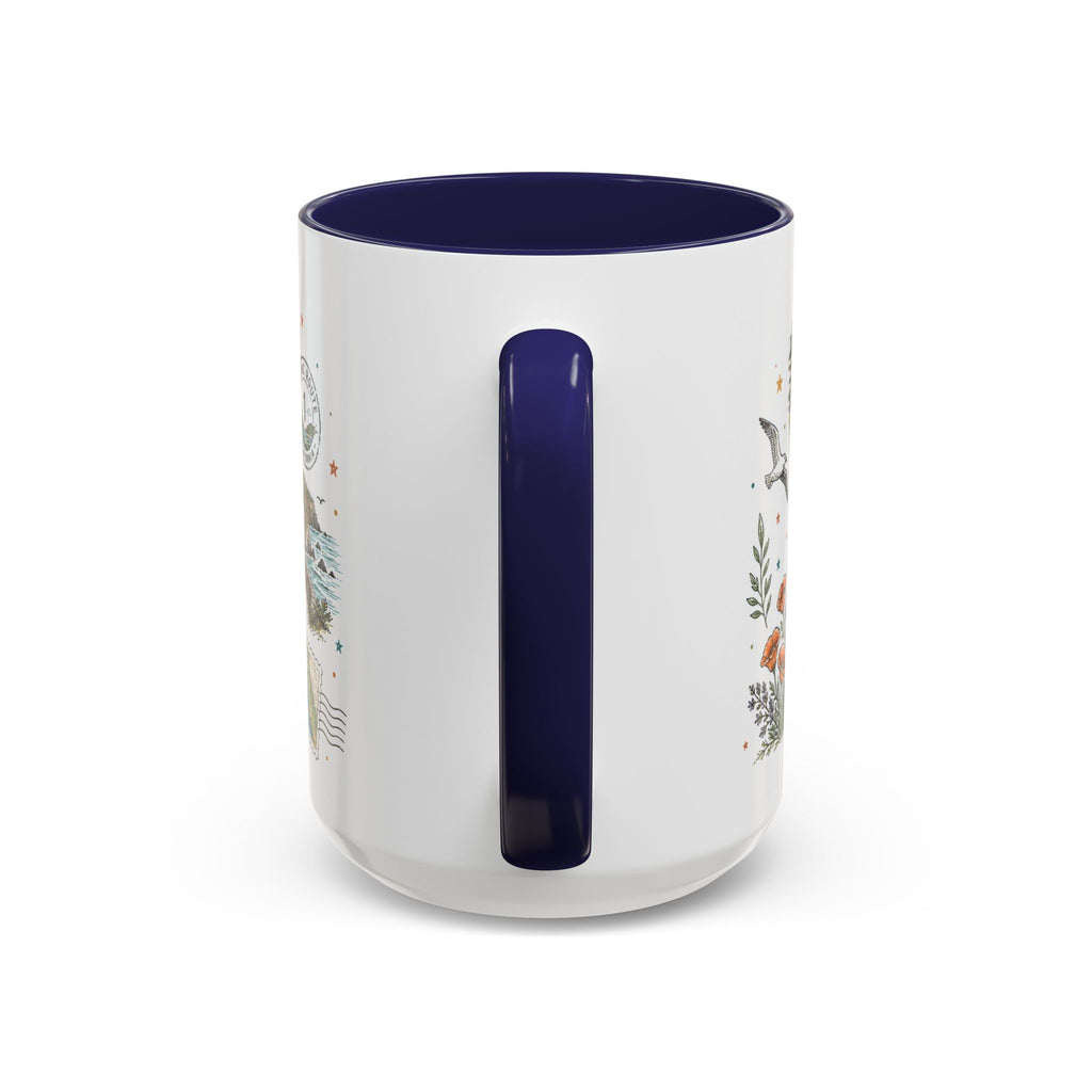 Big Sur Coffee Mug | Travel Destination Souvenir Gift | Accent Color Ceramic 11oz 15oz