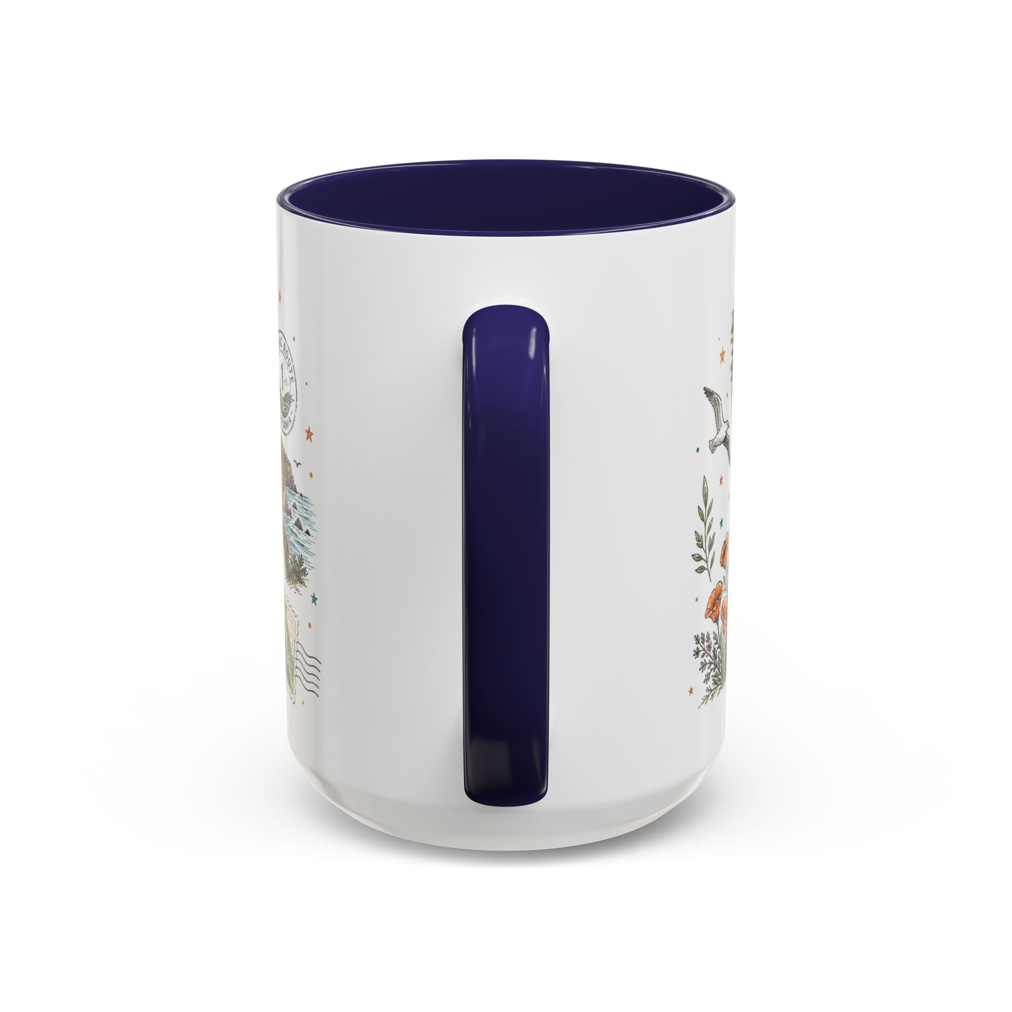 Big Sur Coffee Mug | Travel Destination Souvenir Gift | Accent Color Ceramic 11oz 15oz
