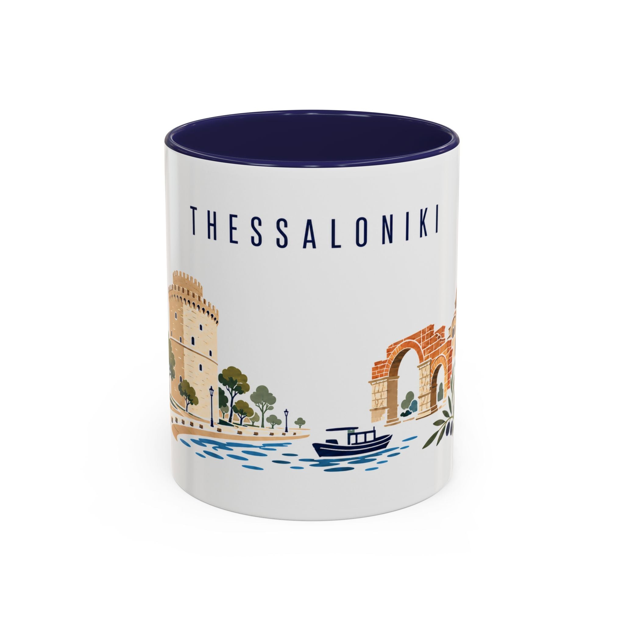 Thessaloniki Coffee Mug | Greece Travel Souvenir | Porcelain Decal City Gift | 11oz 15oz Accent Mug