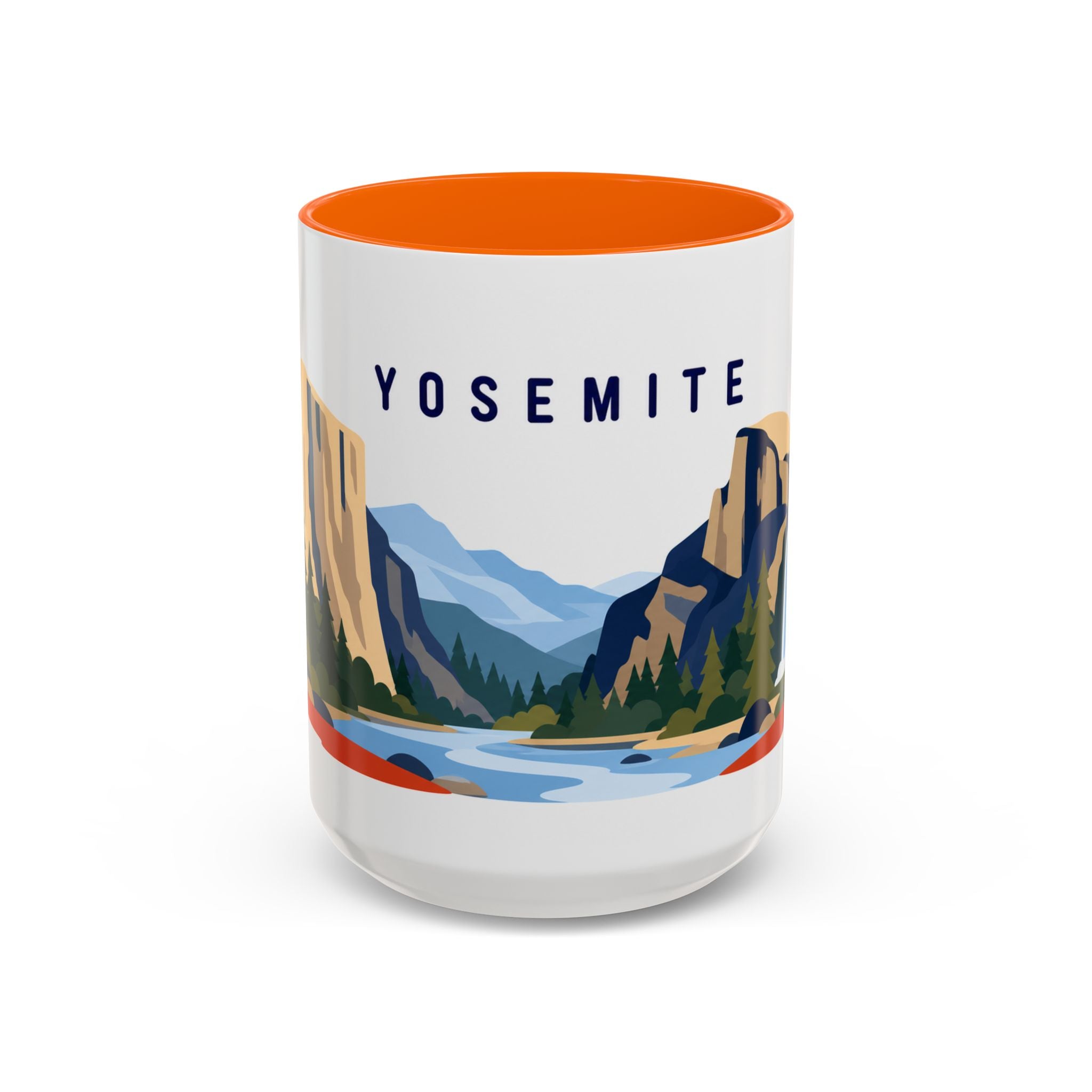 Yosemite Coffee Mug | Travel Destination Souvenir Gift | Accent Color Ceramic 11oz 15oz