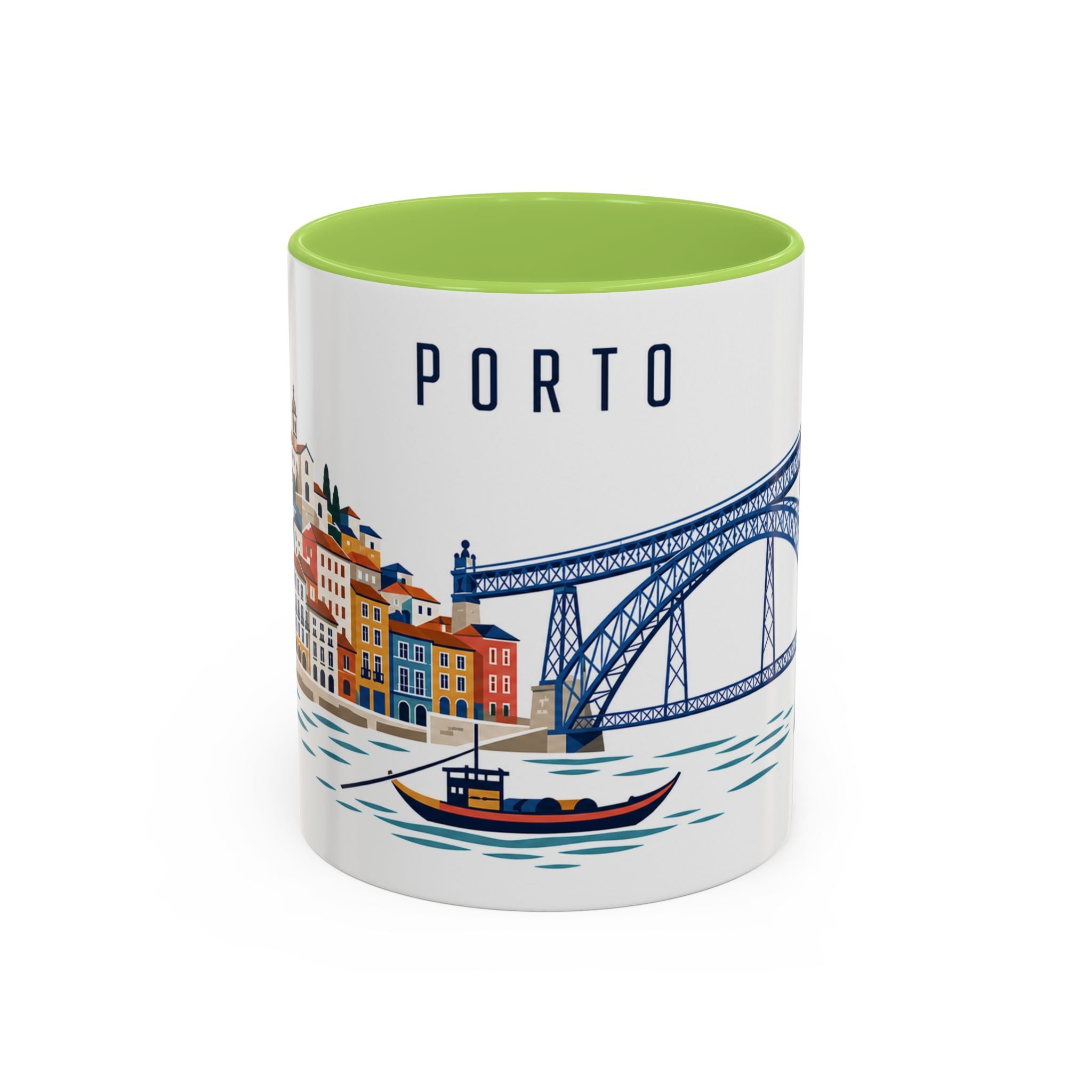 Porto Coffee Mug | Portugal Travel Souvenir | Porcelain Decal City Gift | 11oz 15oz Accent Mug