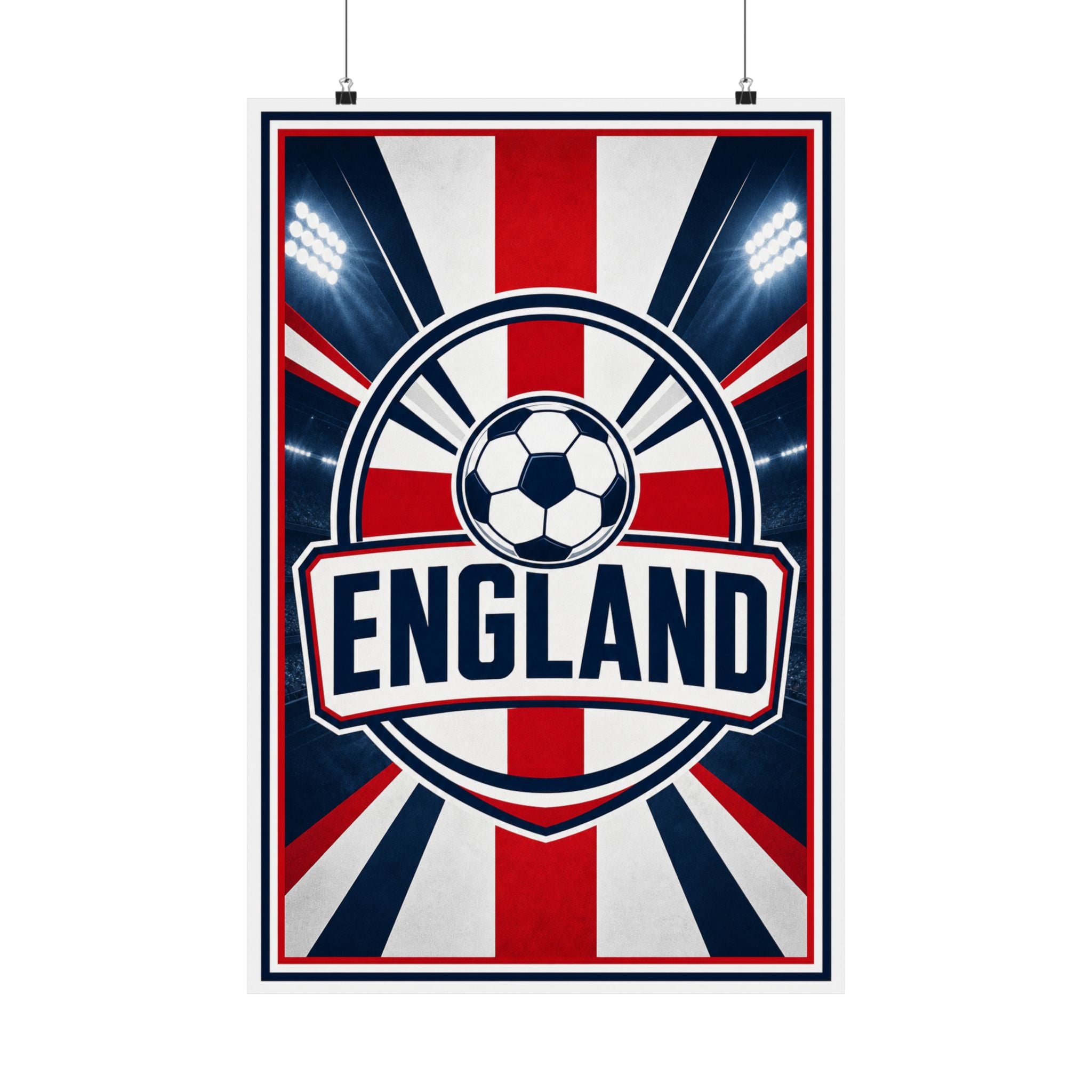 England Soccer Fan Art Poster | Matte Vertical Poster | World Cup 2026 Wall Decor