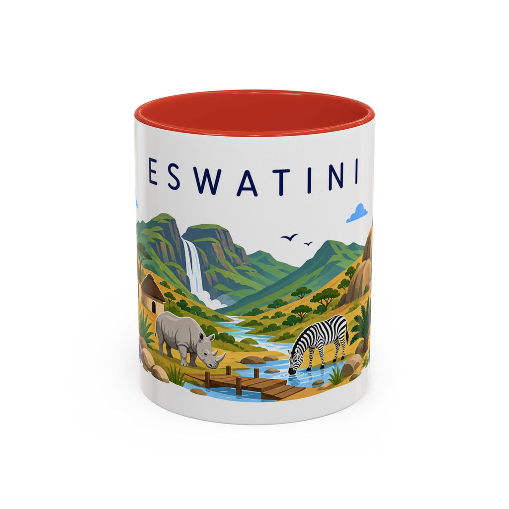 Eswatini Coffee Mug | Travel Souvenir Accent Mug | Country Gift Ceramic Cup 11oz 15oz