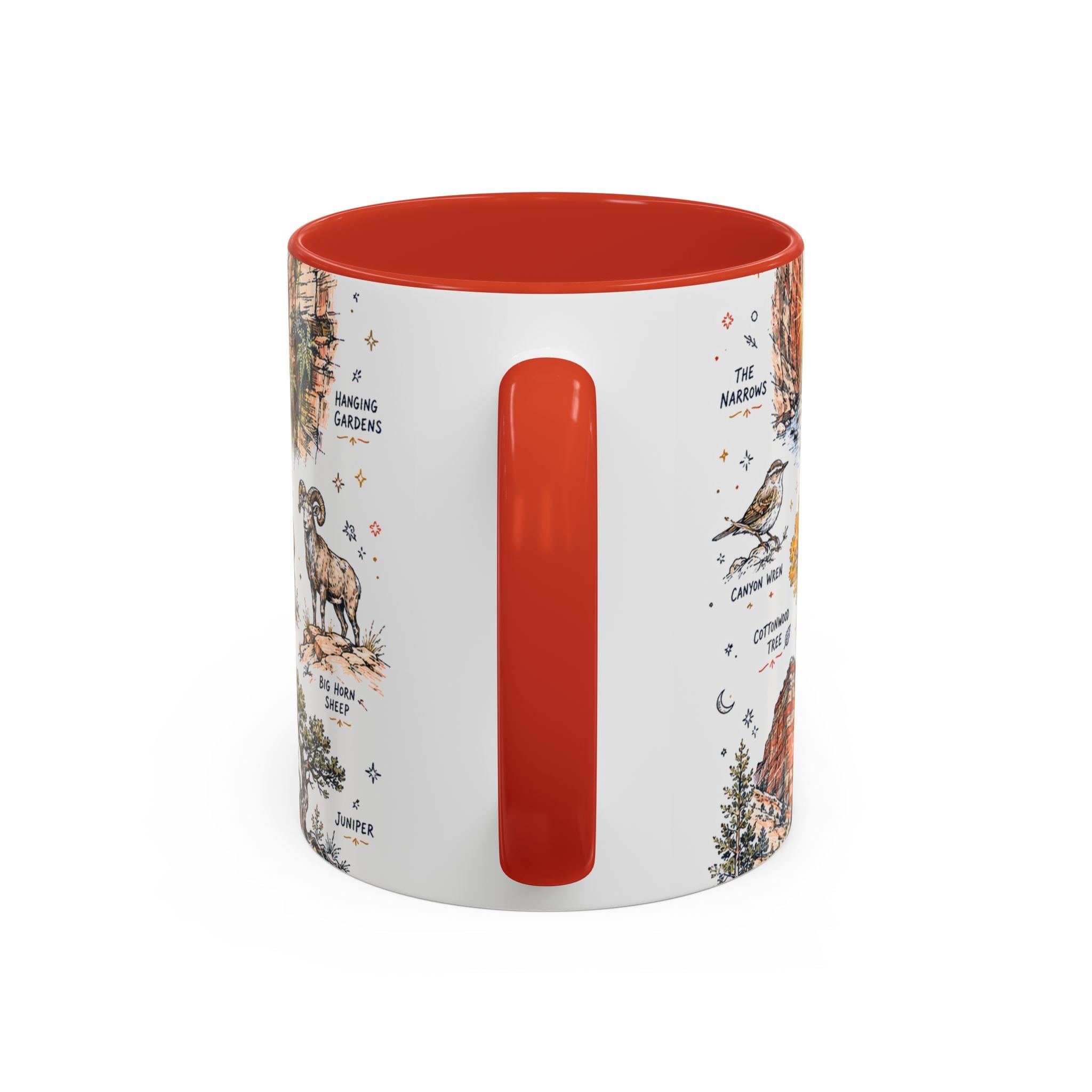 Zion National Park Coffee Mug | Hiking Camping Nature Gift | Accent Color Ceramic 11oz 15oz