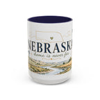 Nebraska State Mug | Moving Away, Long Distance Friendship Gift | Botanical Landscape Accent Mug